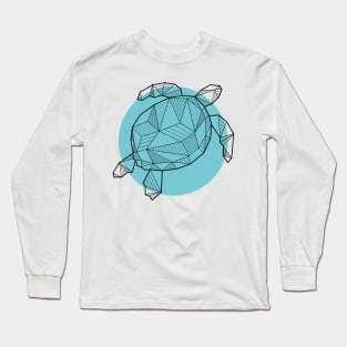 Sea Turtle - Geometric Animals Long Sleeve T-Shirt